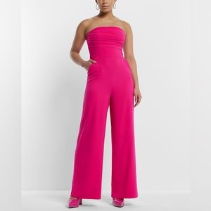 Express Pink Pleated Jumpsuit, size 6